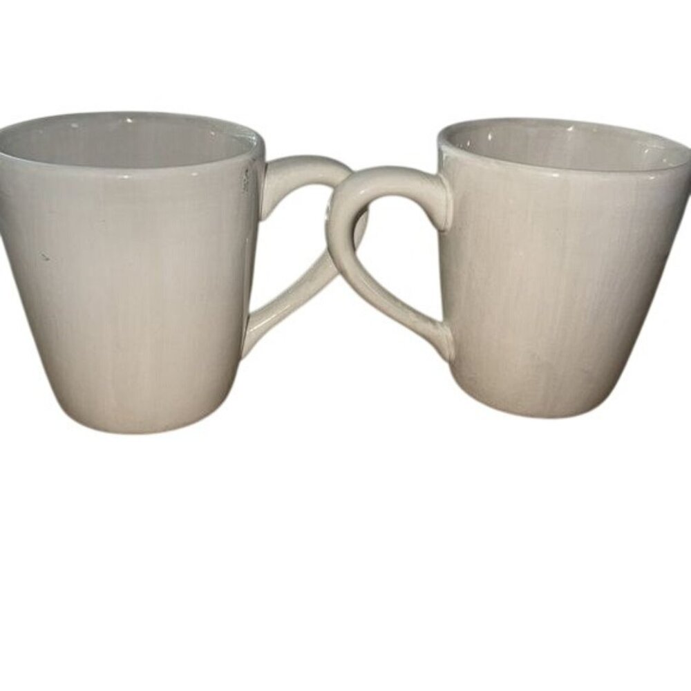 Set Of 2  Ceramic Mugs 4" Tall Dishwasher & Microwave Safe
